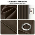 thumbnail image 4 of Brown Blackout Curtains 52 x 72 inch, Thermal Insulated Black Curtains Set of 2, Noise Reduce Room Darkening Drapes for Bedroom, Living Room, Privacy Protection & Energy Save, 4 of 7