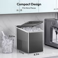 thumbnail image 6 of EUHOMY Countertop Ice Maker, Portable Bullet Ice Maker with 2 Ice Sizes & Self-Cleaning, 26.5 Lbs/24H, GrAy, 6 of 10