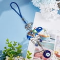 thumbnail image 3 of 1pc Car Hanging Ornament Glass Turkish Blue Eye Enamel Elephant Mirror Lucky for Car Rearview Mirror Home Decoration Craft, 3 of 6