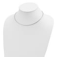 thumbnail image 3 of Diamond2Deal 14K White Gold 1.4 mm Round Omega Necklace for Women 18", 3 of 6