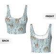 thumbnail image 6 of Sports Bra For Women, Snow Scene Cute Deer Tree Sports Bras For Women High Support, Workout Tank Tops Woman With Removable Cups, 6 of 8