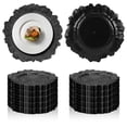 thumbnail image 5 of golytefs 100PCS Charger Plates Reusable Ruffled Plastic Plate 12In Dinner Plate (Black), 5 of 9