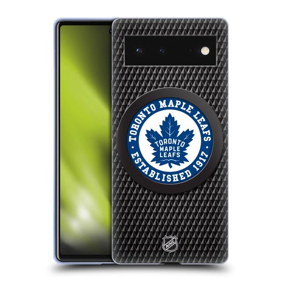 Head Case Designs Officially Licensed NHL Toronto Maple Leafs Puck Texture Soft Gel Case Compatible with Google Pixel 6