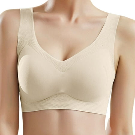 Vedolay Lingerie for Women Plus Size Women s Butterfly Effect Minimizer Bra Beige M