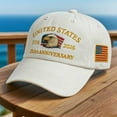 thumbnail image 4 of United States 250th Anniversary Hat - Adjustable Patriotic Eagle Design Cap for Men Women (250 Year American Celebration)(3Pcs-White), 4 of 7