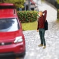 thumbnail image 3 of Mini 1:64 Diorama de personaje pintado Figura deportiva Muñeca Carretera Edificio Escenario confundir al hombre rojo, 3 of 9