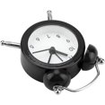 thumbnail image 4 of Reloj despertador retro de metal con doble campana, alarma silenciosa con sonido fuerte y luces nocturnas, reloj antiguo clásico, despertador con dígitos (negro) JM, 4 of 5