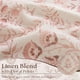 thumbnail image 4 of Juego de 2 paneles de cortinas de lino con estampado floral, 213 cm de largo, color rosa, 4 of 9