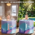 thumbnail image 5 of SHIBAILI 27.5" Portable Foldable Adult Bathtub,Family Tub for Shower Stall, Hot/Ice Bath Soaking(Blue Purple), 5 of 12