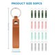 thumbnail image 2 of 50pcs PU Leather Key Fob Kit,Keychain Blanks with Rives and Key Rings, 2 of 5