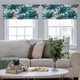 thumbnail image 4 of LALILO Kitchen Curtain Valance Exotic Summer With Palm Tree Rod Pocket Window Curtain 52"x 18" Set of 2, 4 of 5