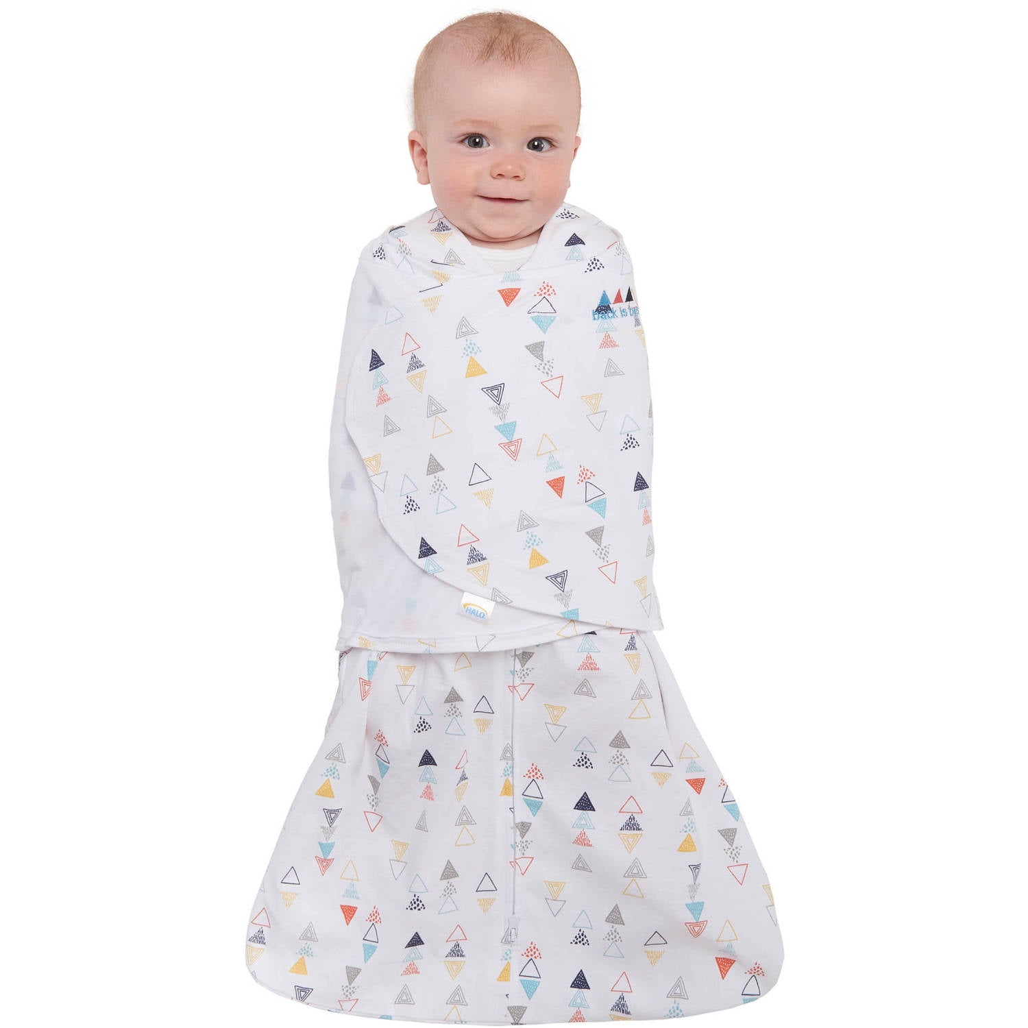 HALO SleepSack Swaddle, 100 Cotton, Neutral Triangle, Small