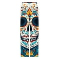 thumbnail image 4 of Mexico Flower Skulls Day Of The Dead Pajama Pants Breathable with Pockets Pajamas For Lady Vintage Sleeping Pants Bedroom Homewear, 4 of 6
