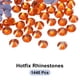 thumbnail image 3 of Uxcell Strass Hotfix Gemas de Cristal de Fondo Plano para Decoración de Ropa DIY Rojo Naranja 1.6mm, 3 of 5
