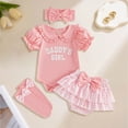thumbnail image 2 of HCNTES Newborn Baby Girl Summer Clothes Infant Daddys Little Girl Outfit Romper+Tutu Skirt Set Cute Baby Girl Outfits, 2 of 6