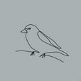 thumbnail image 2 of Line and Brush 20x20 White Modern Wood Framed Museum Art Print Titled - Line Bird 3, 2 of 4