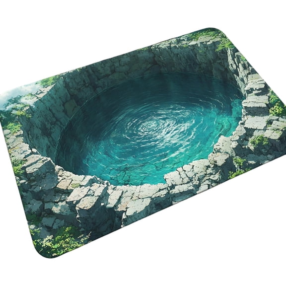 3D Optical Illusion Rug Optical Illusion Rug Rugs That Look Like A Hole, 3D Carpet Bottomless Hole Optical Illusion Area Rug for Entryway, Living Room Or Playroom, Optical Illusion Rug Hole, 16x24" A