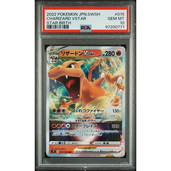 Graded 2022 Graded PSA 10 Charizard VSTAR Star Birth Japanese #015 Pokemon Trading Card