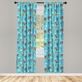 thumbnail image 3 of Ambesonne Airplane Curtains, Air Transportation Kites, Pair of 28"x95", Multicolor, 3 of 5
