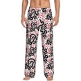 thumbnail image 2 of Goofa Black Snake Printed Soft Pajama Pants for Men, Wide Leg Comfy Casual Lounge Yoga Pants-XX-Large, 2 of 9