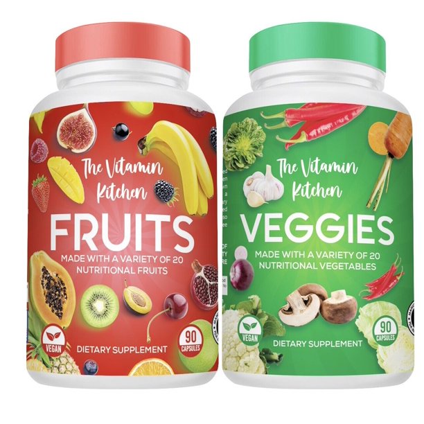 Fruits and Veggies Supplement Balance of Daily Nature 180 Capsules