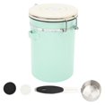 thumbnail image 1 of Mint Green Food Grade Stainless Steel Airtight Coffee Canister with Spoon and Date Disc for Tea and Nuts 1.8L, 1 of 4
