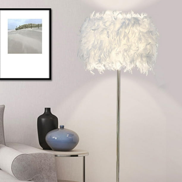 Pantalla de plumas moderna Reemplazo de la cubierta de la lámpara de escritorio Decoración Cubierta de la luz colgante para la sala de estar Lámpara Yinane pantalla colgante