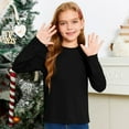 thumbnail image 5 of Coerni Toddler Baby Girls Long Sleeve Shirts Soft Cotton Long-Sleeve T-Shirts Tagless Basic Tees for Teen Girls Youth 5-14 Years, 5 of 9