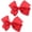 Red, variant on 3 Inch Grosgrain Bow for Little Girls- Set of 2