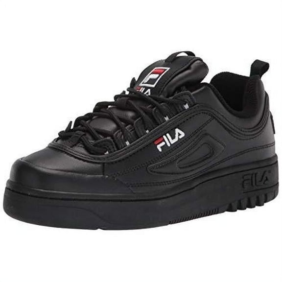 Fila Unisex-Child Kid's Disruptor Ii Fx-100 Lux Sneaker BLK/FRED/BLK