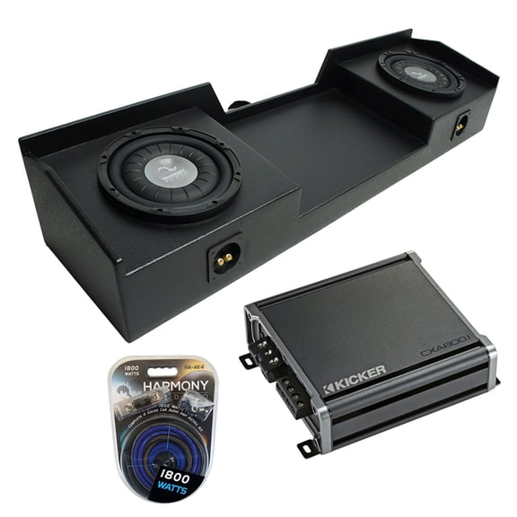 99-06 GMC Sierra Ext Cab Truck Harmony F124 Dual 12" Rhino Sub Box & CXA800.1