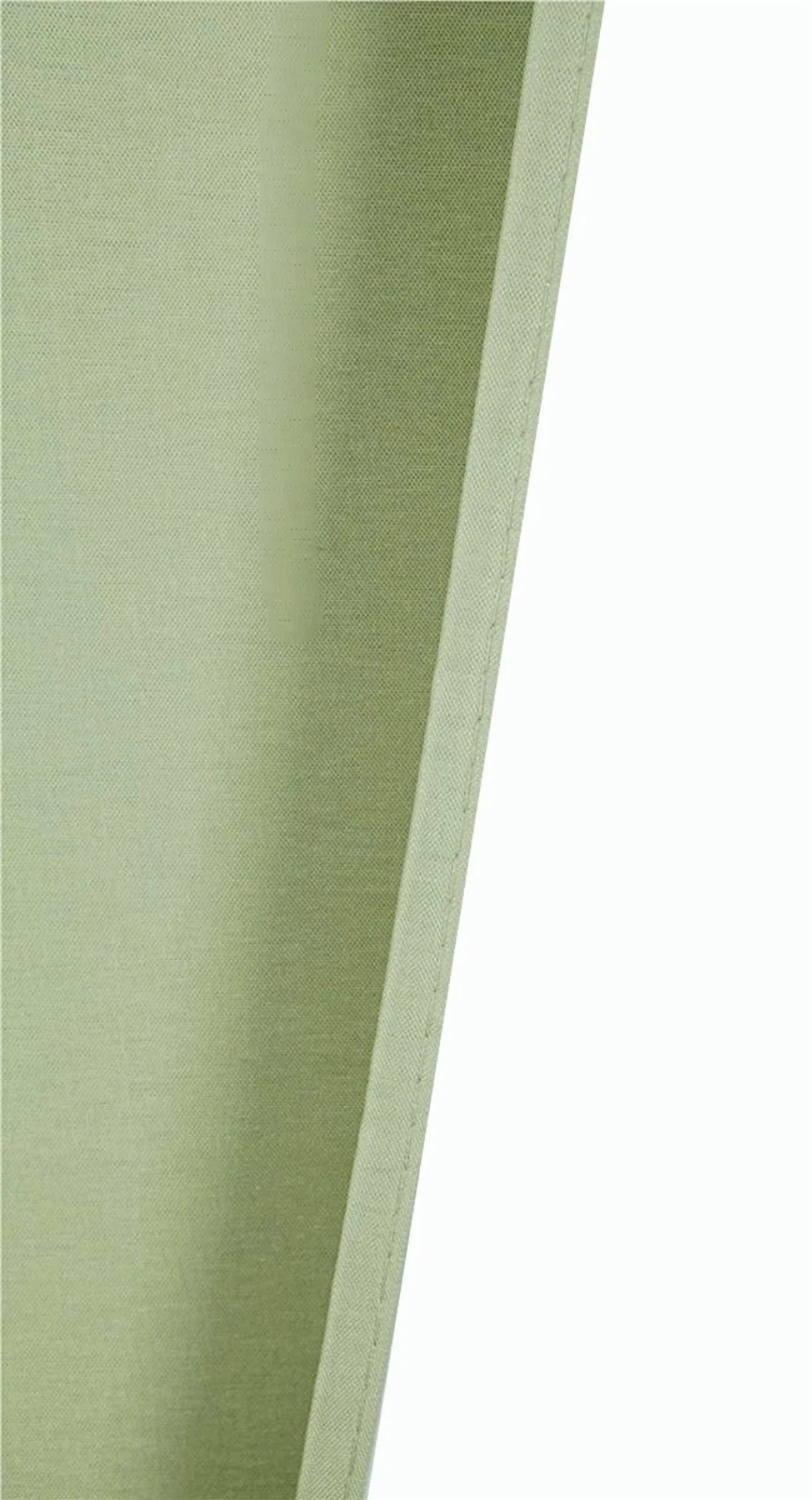 Gorgeous Home Linen Set of 2 Panels Matte Finish Green Sage Solid Window Curtain Rod Pocket R64 84 Length