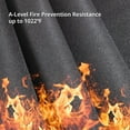 thumbnail image 2 of CHUANK Résistant au Feu pour Foyer Demi-Rond Coussins de Foyer pour Poêle à Bois Tapis Protecteur de Plancher Noir pour BBQ Extérieur Fumoir Niveau A Double Face Ignifuge 19.7 x 39.4 Pouces, 2 of 8