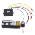 thumbnail image 1 of RC Winch Control Kit, Winch Receiver DC12V 24V Long Lifespan ABS Rubber Durable 434MHZ 75 Feet Control Distance with Key for Garage Door, 1 of 8