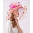 thumbnail image 4 of Women Derby Hat Church Tea Party Fascinators Wedding Organza Hats, 4 of 7