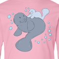 thumbnail image 4 of Inktastic Cute Manatees with Bubbles Long Sleeve Youth T-Shirt, 4 of 5