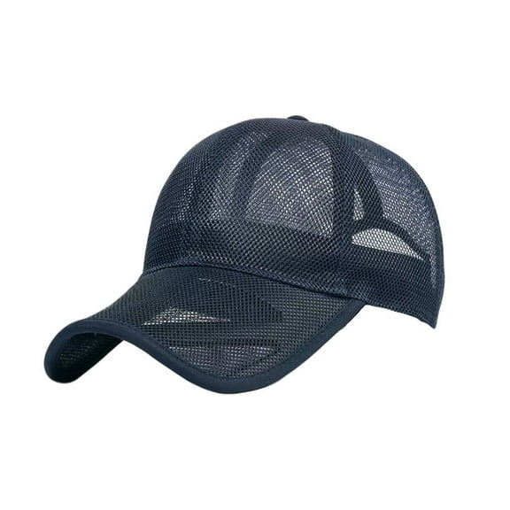 WITHMOONS Mesh Baseball Cap Adjustable Unisex Golf Dad Hat Sport Trucker Hat YZM0177 (Navy)
