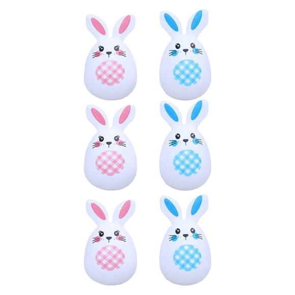 GUOOL Bunny Shaped Easter Colorful Eggs Foami Ornament Basket Filler for Festive Party 2 colors