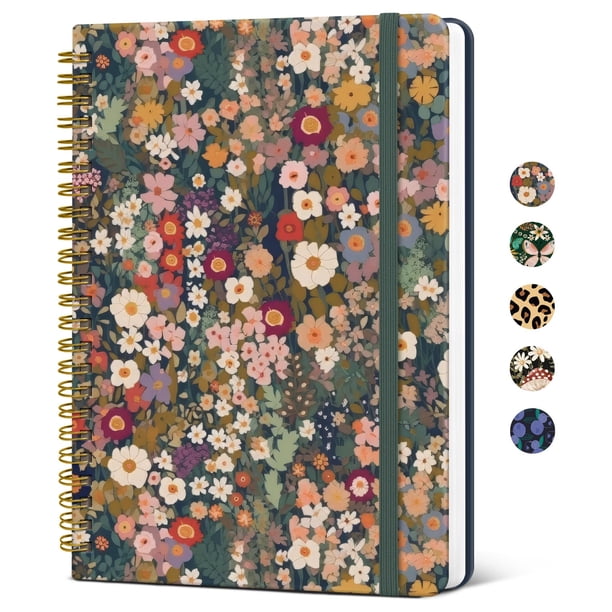 Cuaderno en espiral Taja Flower Garden A5, 140 páginas