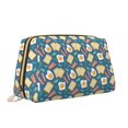 thumbnail image 2 of Gaeub Eggs Toast Bacon And Arugula Printed Travel Cosmetic Bag,Makeup Bag, Large Capacity Toiletry Bag for Women, Portable Pouch Make Up Organizer with Zipper and Divider, 2 of 8