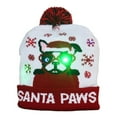 thumbnail image 1 of Christmas Decor Knitted Christmas Hat Cartoon Pattern Light Flashing Cap LED New Year  Gifts, 1 of 4