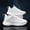 White, variant on Height Increase Shoes, Men's & Unisex Platform Sneakers with 8cm Lift, Breathable Running Sneakers with PVC Sole, Easy Lace-Up Design, Suitable for Gym, Daily Wear, All-Season Use