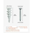 thumbnail image 3 of 50 Sets Self Drilling Screw & Anchors for Drywall, 100PCS - Perfect for Hanging Pictures, Shelves, and More, 3 of 11