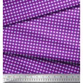 thumbnail image 3 of Soimoi Purple Poly Georgette Fabric Baubles Christmas Print Sewing Fabric Yard 52 Inch Wide, 3 of 3