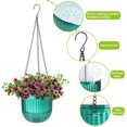 thumbnail image 5 of 3 Pack Self Watering Hanging Baskets,Bexikou Hanging Flower Pots with Drainage Holes & Chain Hooks,Plastic Plant Containers Hanger Holders for Home Garden Flowers & Plants, 5 of 7