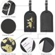 thumbnail image 4 of Paquete de 2 etiquetas de equipaje, etiquetas de equipaje con etiqueta de dirección, placa de nombre de cuero, bolsos de traje, etiqueta de identificación, accesorios de viaje para hombres casados,, 4 of 6