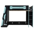thumbnail image 5 of Mirightone Gaming Loft Bed with Desk and RGB Light, Full Size Wood Loft Bed Frame with Storage Shelve for Boys Girls Teens. (Cloud Blue), 5 of 7