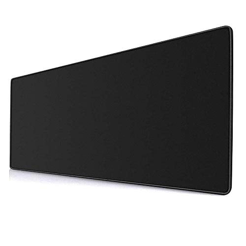 YEBMoo Tapis de Souris de Jeu Extra Grand/tapis de Souris de Bureau Protecteur Prolongé Surface de Suivi de Précision Professionnelle Antidérapante (81.5 Pouces x 11.8 Pouces) pour PC Ordinateur Portable (80x30Black001)
