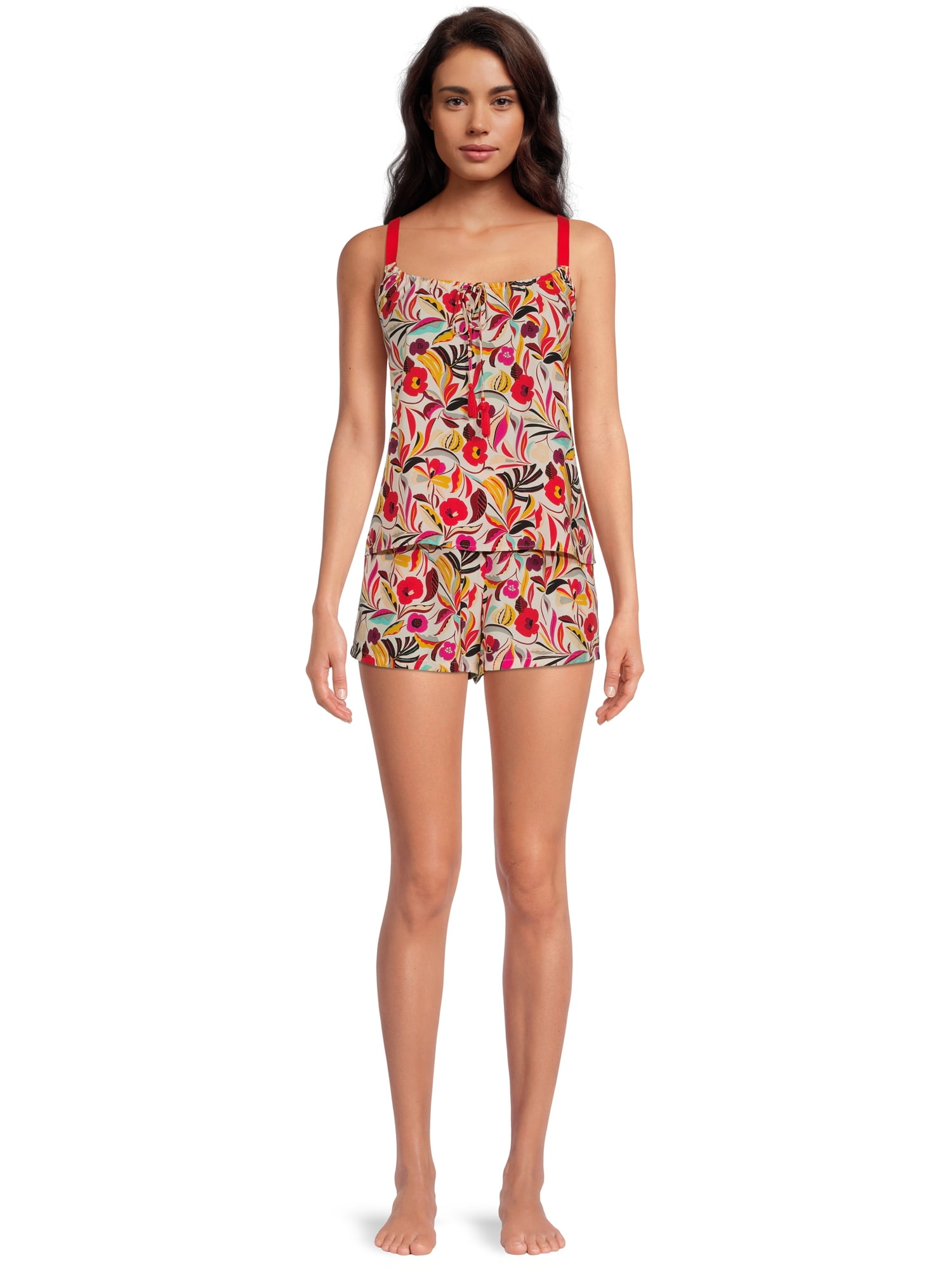 The Pioneer Woman Woven Camisole and Shorts Pajama Set, 2-Piece, Women’s