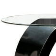 thumbnail image 4 of Benjara Contemporary Tempered Glass Top End Table with O Shape Base, Black, 4 of 5